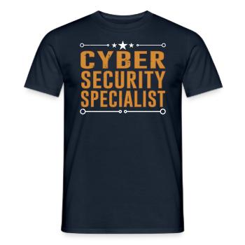 Cybersecurity Specialist Hack Cybersecurity - Men's T-Shirt - navy - Front - AI Model Male 178 light (178cm)