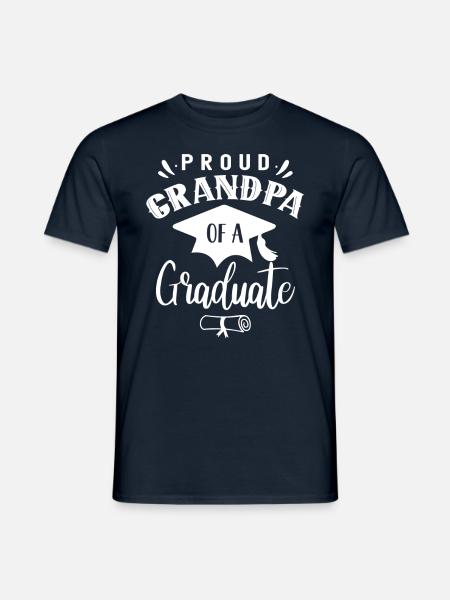 Stolzer Großvater Eines Absolventen Absolvent - Männer T-Shirt - Navy