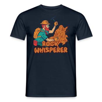 Stone Whisperer Géologie Étudiant Géologie Géologie - T-shirt homme - marine - Devant - AI Model Male 178 light (178cm)