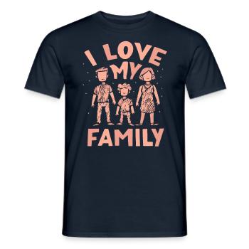 J’adore ma douce réunion de famille - T-shirt homme - marine - Devant - AI Model Male 178 light (178cm)