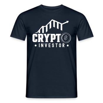 Krypto Investor Crypto Investieren Anlegen Anleger - Männer T-Shirt - Navy - Vorne - AI Model Male 178 light (178cm)