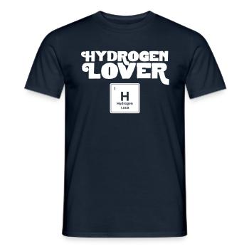 Amateurs d’hydrogène Énergie Élément hydrogène - T-shirt homme - marine - Devant - AI Model Male 178 light (178cm)