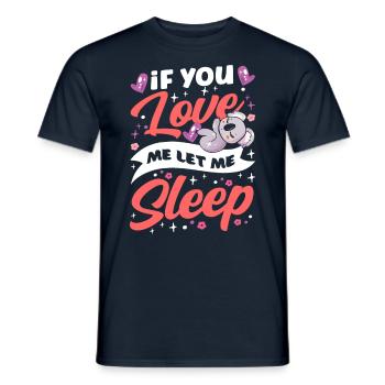 Si tu m’aimes, laisse-moi dormir Koala - T-shirt homme - marine - Devant - AI Model Male 178 light (178cm)