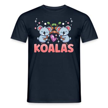 Koalas Koala Koala Bear Animal Sweet - Men's T-Shirt - navy - Front - AI Model Male 178 light (178cm)