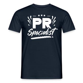 PR Specialist Job Profession Public Relations - Men's T-Shirt - navy - Front - AI Model Male 178 light (178cm)