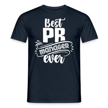 Best Pr Manager Ever Profession Public Relations - Men's T-Shirt - navy - Front - AI Model Male 178 light (178cm)