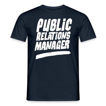 Manager for Public Relations Job PR Profession - Men's T-Shirt - navy - Front - AI Model Male 178 light (178cm)