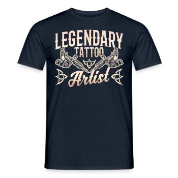 Tatoueur légendaire Tatoueur - T-shirt homme - marine - Devant - AI Model Male 178 light (178cm)