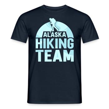 Alaska Hiking Team Hikers Hiking Hike - Men's T-Shirt - navy - Front - AI Model Male 178 light (178cm)