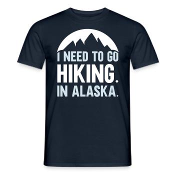 Je dois faire de la randonnée en Alaska Randonnée Nature - T-shirt homme - marine - Devant - AI Model Male 178 light (178cm)