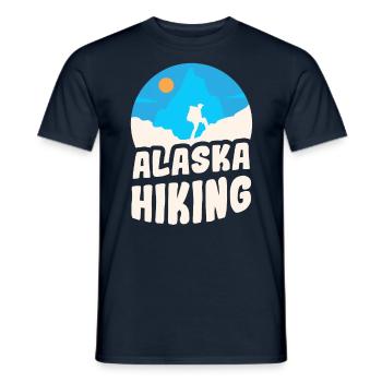 Alaska Randonnée Randonnée Nature Randonneurs - T-shirt homme - marine - Devant - AI Model Male 178 light (178cm)