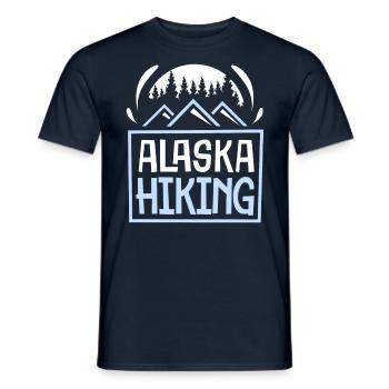 Alaska Hiking Nature Hikers - Men's T-Shirt - navy - Front - AI Model Male 178 light (178cm)