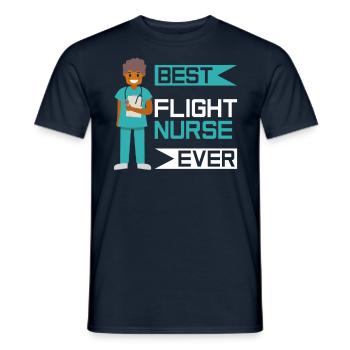 Best Flight Nurse Ever Profession Flight Doctor - Men's T-Shirt - navy - Front - AI Model Male 178 light (178cm)