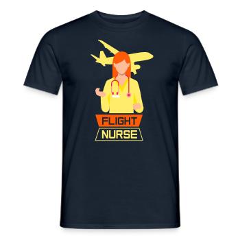 Médecin de vol Profession Médecin de vol Infirmier de vol - T-shirt homme - marine - Devant - AI Model Male 178 light (178cm)