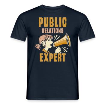 Public Relations Expert Profession PR Job - Men's T-Shirt - navy - Front - AI Model Male 178 light (178cm)