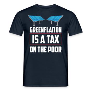 L’inflation verte est une taxe pour les pauvres Verts - T-shirt homme - marine - Devant - AI Model Male 178 light (178cm)