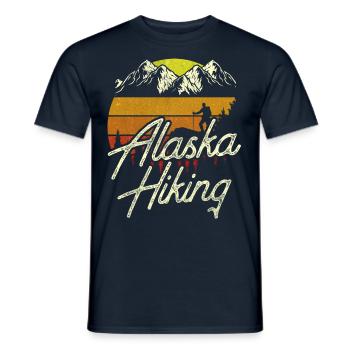 Alaska Randonnée Randonneurs Randonnée Nature - T-shirt homme - marine - Devant - AI Model Male 178 light (178cm)