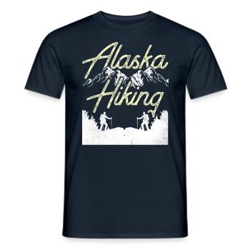 Alaska Randonnée Randonneurs Randonnée Nature - T-shirt homme - marine - Devant - AI Model Male 178 light (178cm)