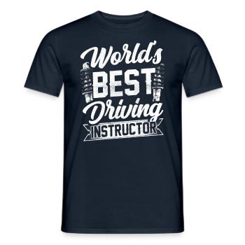 Der Beste Fahrlehrer Der Welt Fahrschule Beruf - Männer T-Shirt - Navy - Vorne - AI Model Male 178 light (178cm)