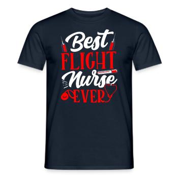 Best Flight Nurse Ever Flight Doctor Profession - Men's T-Shirt - navy - Front - AI Model Male 178 light (178cm)