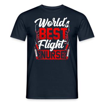 The Best Flight Nurse in the World Flight Doctor - Men's T-Shirt - navy - Front - AI Model Male 178 light (178cm)