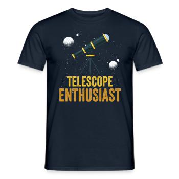 Teleskop Enthusiast Weltraum Sterne Universum - Männer T-Shirt - Navy - Vorne - AI Model Male 178 light (178cm)