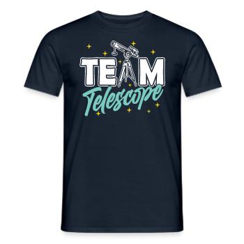Team Teleskop Sterne Weltraum Universum - Männer T-Shirt - Navy - Vorne - AI Model Male 178 light (178cm)