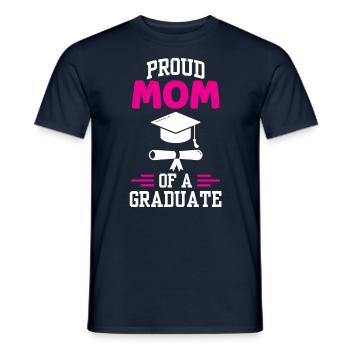 Fière mère d’un diplôme d’études supérieures - T-shirt homme - marine - Devant - AI Model Male 178 light (178cm)