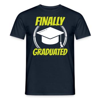 Finally Graduated Graduate Graduate - Men's T-Shirt - navy - Front - AI Model Male 178 light (178cm)