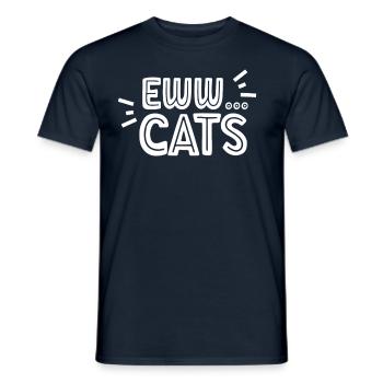 Igitt Cats Dog Lover puppy animal sayings - Men's T-Shirt - navy - Front - AI Model Male 178 light (178cm)