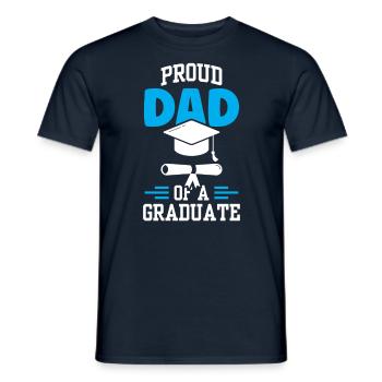 Fier père d’un diplôme d’études supérieures - T-shirt homme - marine - Devant - AI Model Male 178 light (178cm)