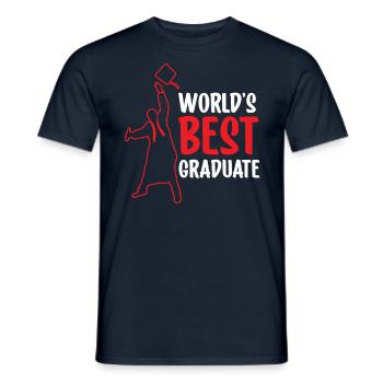 World's Best Graduate Graduation Party Graduates - Men's T-Shirt - navy - Front - AI Model Male 178 light (178cm)