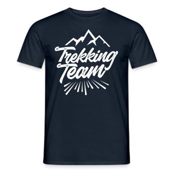 Trekking Équipe Randonneurs Randonnée Randonnée - T-shirt homme - marine - Devant - AI Model Male 178 light (178cm)