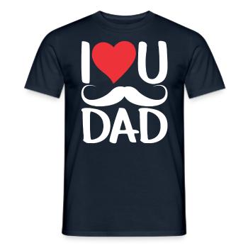I Love You Papa Father Father Day Sayings Daddy - Men's T-Shirt - navy - Front - AI Model Male 178 light (178cm)