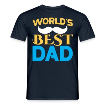 Der Beste Vater Der Welt Papi Papa Vater Tag - Männer T-Shirt - Navy - Vorne - AI Model Male 178 light (178cm)