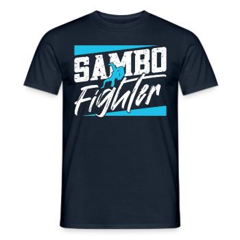 Sambo Fighter Training Martial Arts Martial Arts - Men's T-Shirt - navy - Front - AI Model Male 178 light (178cm)