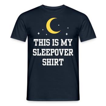 This is my Sleepover Shirt Overnight Party - Men's T-Shirt - navy - Front - AI Model Male 178 light (178cm)
