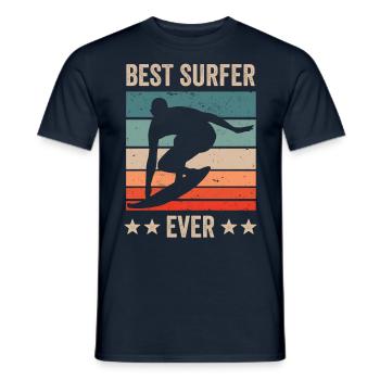 Meilleur surfeur de tous les temps Surfing Surfing - T-shirt homme - marine - Devant - AI Model Male 178 light (178cm)