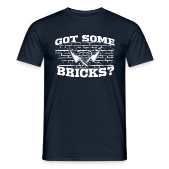 Avez-vous quelques briques? Artisans maçons - T-shirt homme - marine - Devant - AI Model Male 178 light (178cm)