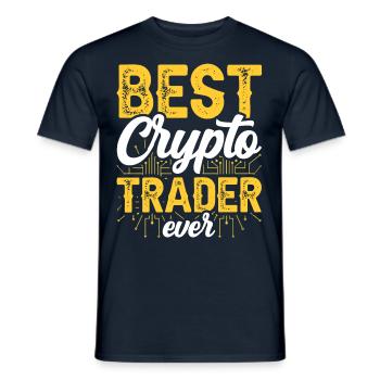 Meilleur crypto trader de tous les temps Trader Crypto - T-shirt homme - marine - Devant - AI Model Male 178 light (178cm)