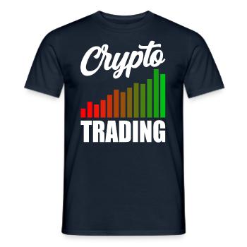 Crypto Trading Traders Trade Crypto Trading - Men's T-Shirt - navy - Front - AI Model Male 178 light (178cm)