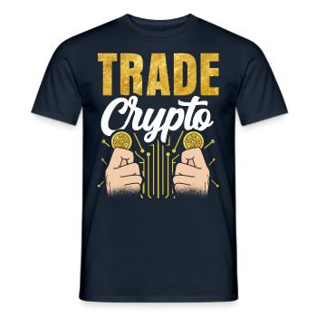 Krypto Handeln Trading Traden Crypto Trader - Männer T-Shirt - Navy - Vorne - AI Model Male 178 light (178cm)