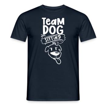 Team Dog Sitting Dog Sitting Dog Sitter Dog - Men's T-Shirt - navy - Front - AI Model Male 178 light (178cm)