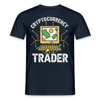 Cryptocurrency Trader Crypto Trader Crypto - Men's T-Shirt - navy - Front - AI Model Male 178 light (178cm)