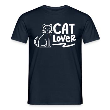 Cat Lovers Cat Cute Pet Cats - Men's T-Shirt - navy - Front - AI Model Male 178 light (178cm)