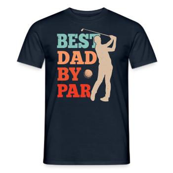 Best Father After Par Golf Golfer Daddy Papa - Men's T-Shirt - navy - Front - AI Model Male 178 light (178cm)