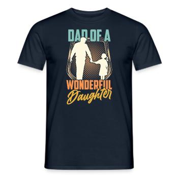 Père d’une merveilleuse fille Proverbes Papa Papa - T-shirt homme - marine - Devant - AI Model Male 178 light (178cm)