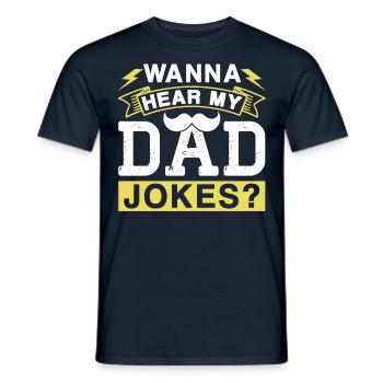 Papa Blague Papa Blague Père Blagues - T-shirt homme - marine - Devant - AI Model Male 178 light (178cm)