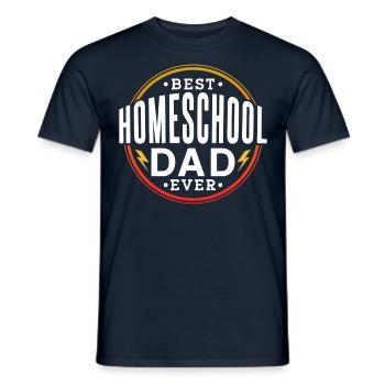 Bester Homeschool Papa Aller Zeiten Homeschooling - Männer T-Shirt - Navy - Vorne - AI Model Male 178 light (178cm)