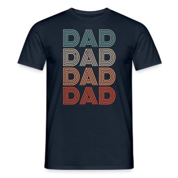 Vater Von Vier Kindern Vater Tag Papi Papa - Männer T-Shirt - Navy - Vorne - AI Model Male 178 light (178cm)